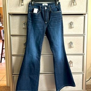 Brand new, washed once but I didn’t wear them. Bespoke Flare Wranglers